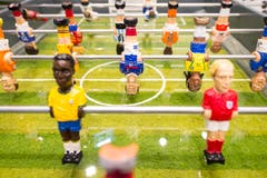 Verschiedene Töggelikasten laden die Besucher ein, sich im Fifa-Museum zu verweilen. (Bild: Keystone / Ennio Leanza)