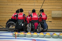 Das Schweizer Team mit Skip Felix Wagner. (Bild: Dominik Wunderli (Neue LZ))