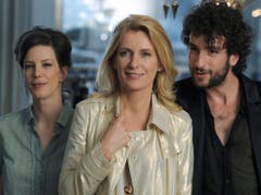 Die deutschen Schauspielerinnen Anne von Keller und Maria Furtwängler und der österreichische Schauspieler Mehmet Soezer bei einem Shooting zum Film "Cooking Cats" am 23. Mai 2014 in Köln. (Bild: Keystone)