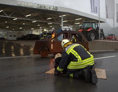 Gemeinsame Rettungsübung der Schwyzer Einsatzkräfte in Ibach. (Bild: Geri Holdener, Bote der Urschweiz)