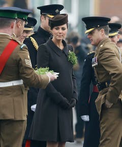 Der St.Patrick's Day war wohl einer der letzten offiziellen Termine der hochschwangeren Herzogin Kate. (Bild: Keystone)