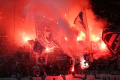 Pyros vor dem Super League Spiel. (Bild: Philipp Schmidli)