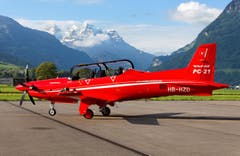 Das Bild zeigt den PC-21 der Pilatus Aircraft Ldt. in Stans. (Bild: PILATUS AIRCRAFT / E.T. STUDHALT)