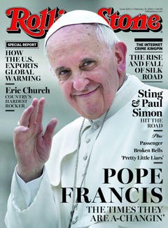 Ein Papst schafft es auf das Titelbild des Rolling Stone-Magzines... (Bild: Keystone)