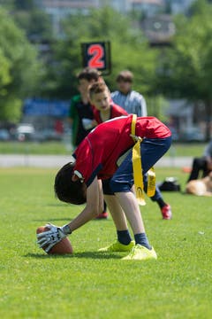 Weitere Impressionen vom Flag Football bei der Militär kaserne in Luzern. (Bild: Dominik Wunderli (LZ))