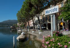 Schiffsanlegestelle am Ufer des Lago di Lugano. (Bild: Pablo Gianinazzi / Keystone)