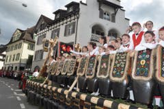 Nur frohe Gesichter am Sennen-Highlight des Jahres. (Bild: Edith Meyer, Bote der Urschweiz)