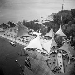 Blick auf das Expo-Gelände in Lausanne (Bild: Keystone / Str)