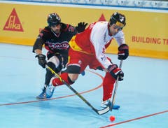 Im Bild (v.l.n.r.): Der Kanadier Mathieu Duguay und der Schweizer Thomas Bossard. (Bild: Stefan Kaiser (Neue ZZ))