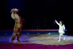 Chanel Marie Knie bändigt ein Pony. (Bild: Keystone)