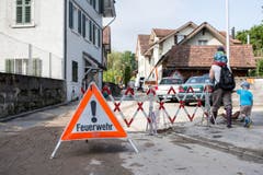 Die Feuerwehren standen im Grosseinsatz. (Bild: Keystone / Alexandra Wey)