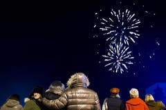 Feuerwerk in Veyvey (Bild: Keystone)