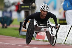 Manuela Schär im Rollstuhlrennen (Bild: Philipp Schmidli)