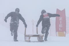 Cederic Hefti und Bruno von Siebenthal vom HSC Gstaad (Bild: Keystone / Alexandra Wey)