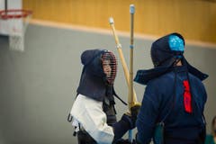 41. KENDO Schweizermeisterschaft in der Turnhalle Utenberg in Luzern: Kendo ist eine traditionelle japanische Schwertkampfkunst. (Bild: Roger Grütter/Neue LZ)