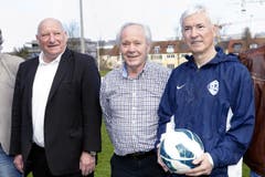 Karl Odermatt, Köbi Kuhn und Rifet Begovic (von links). (Bild: Werner Schelbert / Neue ZZ)
