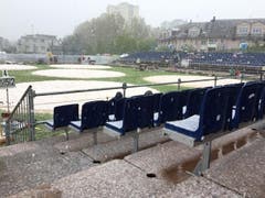 Auch beim 97. Zuger Kantonal-Schwingfest schneit es mittlerweile. (Bild: Claudio Zanini / Neue LZ)