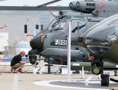 Der französische Airbus Helicopter H225 M in der Wartung. (Bild: Jacques Brinon)