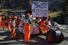 Aus Fischer Bettwaren wurden die Strassen Feger. (Bild: Birgit Scheidegger (OZ))