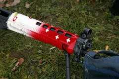 Ein patriotischer Gewehrlauf. (Bild: Werner Schelbert / Neue ZZ)