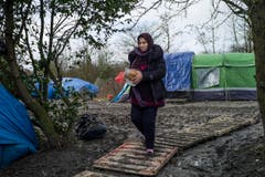 Makeshift migrant camp in Grande Synthe (Bild: Keystone)