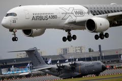 Ein Airbus A350 bei der Landung. (Bild: Francois Mori)
