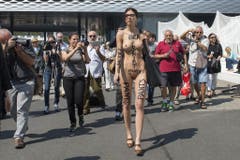 Platz 2: Die Schweizer Nacktkünstlerin Milo Moiré. (Bild: Keystone)