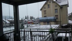 Jetzt schneit es: Wir danken Daniel Bremgartner für die Impressionen aus Gais Appenzell. (Bild: Daniel Bremgartner)
