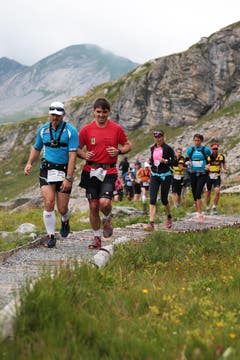 Der 6. Mountainman 2015 fotografiert auf der Melchsee-Frutt bei Obwalden am 25.07.2015. (Bild: Roger Zbinden (Neue LZ))