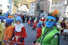 Impression der traditionellen «Schuäl-Chatzämüüsig» in Altdorf. (Bild: Urs Hanhart (30. Januar 2018, Altdorf))