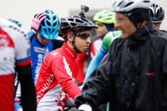 So kann man das Zugerberg Classic gut in Erinnerung behalten. Ein Mountainbiker mit einer Helmkamera. (Bild: Patrick Hürlimann (Neue Zuger Zeitung))