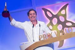 Erhielt einen Preis für sein mediales Lebenswerk: Der Journalist Roger Schawinski. (Bild: KEYSTONE/Ennio Leanza)