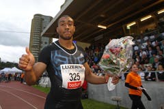 Dass der französische Jahresschnellste Jimmy Vicaut über 100 m gewinnen würde, davon war auszugehen. Dennoch war es ein spezieller Sieg für den Europarekordhalter. (Bild: Philipp Schmidli)