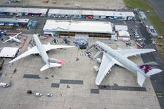 Die Flugschau aus der Vogelperspektive betrachtet. (Bild: RONNIE GNECCO / AIRCAM / AIRBUS)