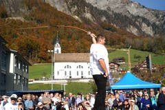 Chlepfen vor Traumkulisse. (Bild: Ernst Immoos)