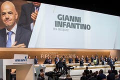 Der Oberwalliser Gianni Infantino ist soeben zum Fifa-Präsidenten gewählt worden. (Bild: Keystone/Patrick B. Kraemer)