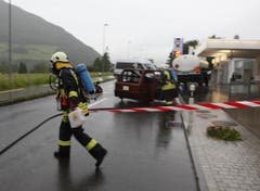 Gemeinsame Rettungsübung der Schwyzer Einsatzkräfte in Ibach. (Bild: Geri Holdener, Bote der Urschweiz)