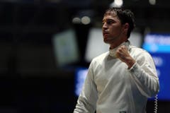 Freude bei Max Heinzer nach dem Sechzehntelfinal und dem Sieg gegen den Italiener Paolo Pizzo (Bild: Christian Ballat)