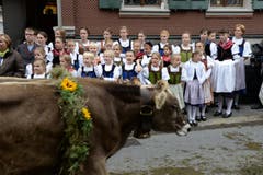 Spalier der Obwaldner Jung-Juizer. (Bild: Robert Hess (Neue OZ))
