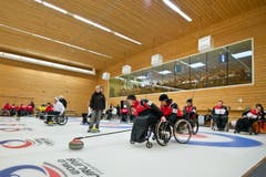Das Schweizer Team mit Skip Felix Wagner. (Bild: Dominik Wunderli/Neue LZ)