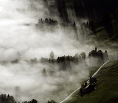 Der Nebel kämpft mit der Sonne. (Bild: Keystone)