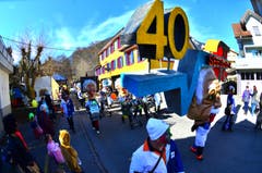 Kinderfasnacht mit Umzug am Güdismäntig in Alpnach. Im Bild die Seegusler. (Bild: Markus von Rotz / NZ (27. 02. 2017))