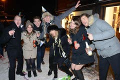 Feiernde in Zermatt. (Bild: Keystone)