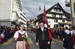 Nur frohe Gesichter am Sennen-Highlight des Jahres. (Bild: Edith Meyer, Bote der Urschweiz)