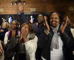 Auch in Georgia jubeln Obamas Anhänger. (Bild: Keystone)