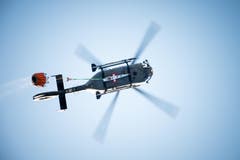 ... und wird dabei aus der Luft unterstützt. (Bild: Roger Grütter / Neue LZ)