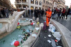 Feyenoord's supporters in Rome (Bild: Keystone)