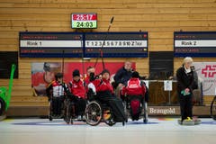 Das Schweizer Team mit Skip Felix Wagner. (Bild: Dominik Wunderli (Neue LZ))