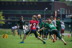 Weitere Impressionen vom Flag Football bei der Militär kaserne in Luzern. (Bild: Dominik Wunderli (LZ))