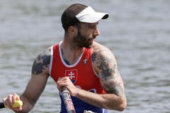 Der Slowene Lukas Babac im Leichtgewichts-Einer. (Bild: Keystone / Alexandra Wey)